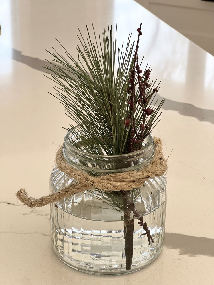 Spruce centerpiece.