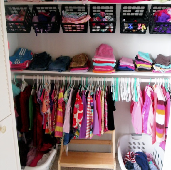 DIY closet storage.
