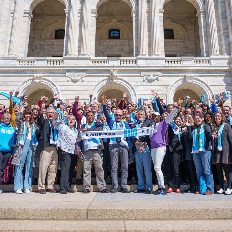 Habitat on the Hill group on the Capitol steps.